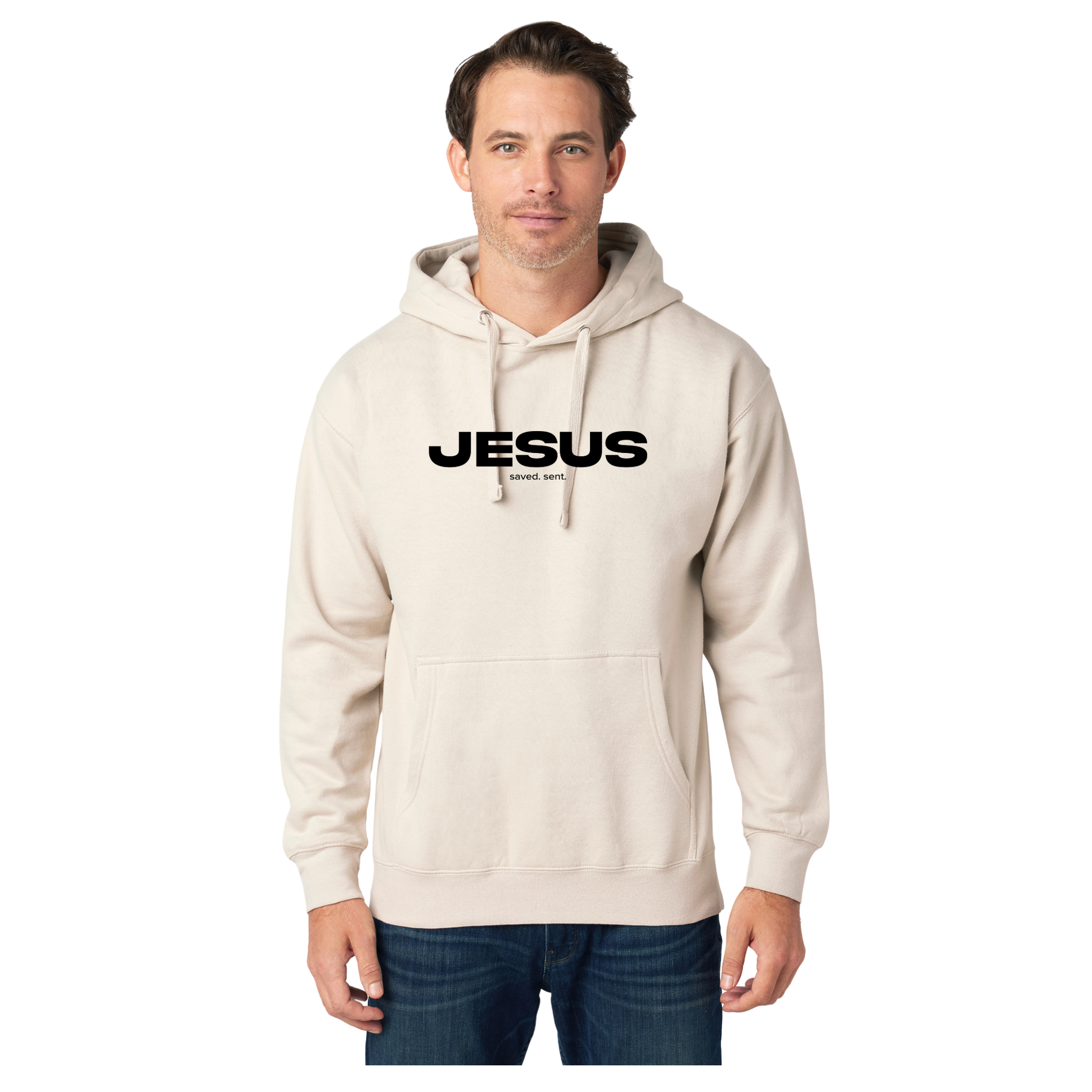 JESUS - saved. sent (Bold) Hoodie