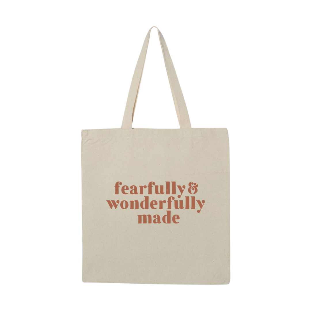 Fearfully & Wonderfully Made Tote Bag